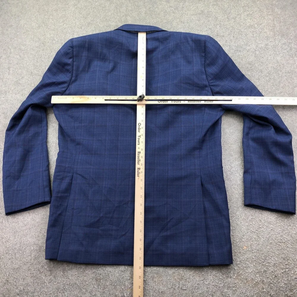 Cremieux Blazer Mens 42L Blue Plaid Loro Piana Wool Sport Coat Jacket Canada